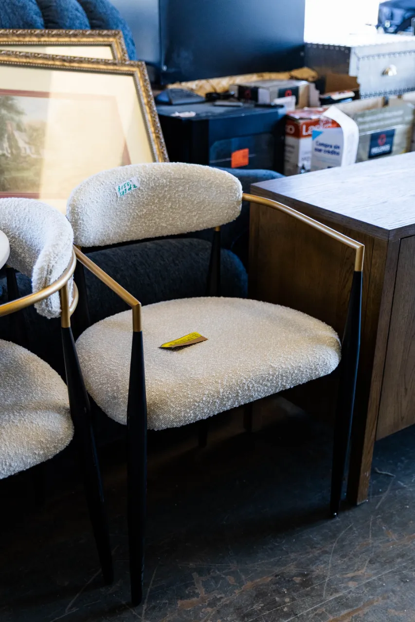 Modern Bouclé Accent Chair — image 1