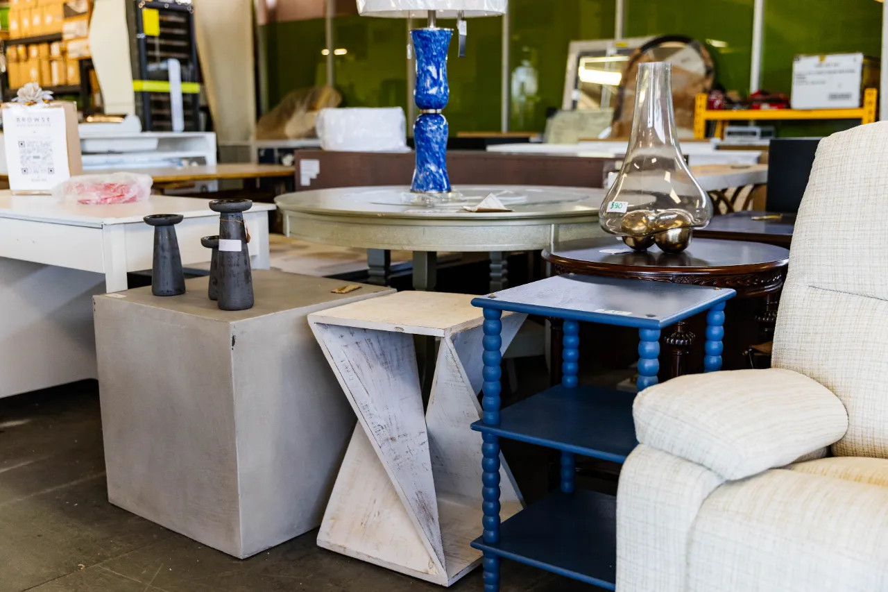 Assorted Corner Tables and Home Decor Selection โ image 1
