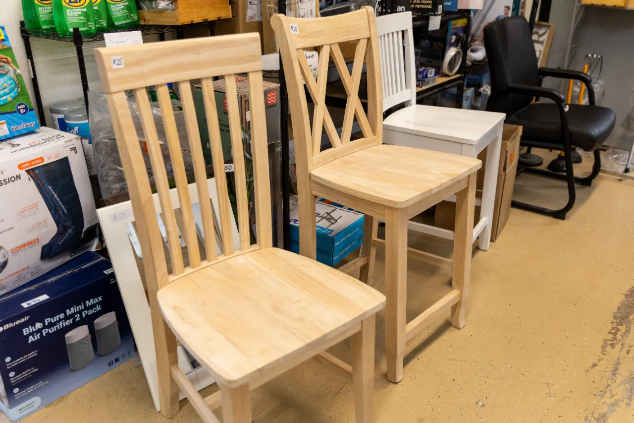 Unfinished Wood Counter Stool โ image 1