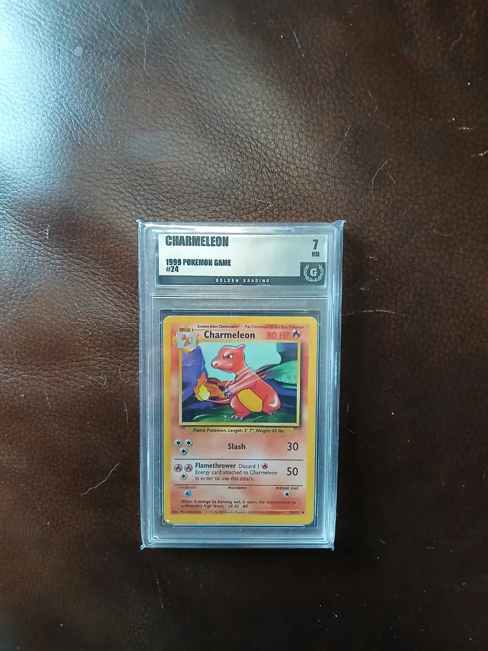 Charmeleon #24 Pokemon Base Set Card (Grade 7) — image 1