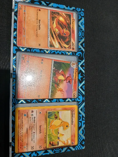 3 card Magnetic Card  Display Charmander