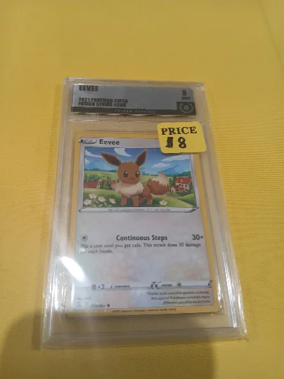 Eevee #205 Graded 8 Pokemon Card