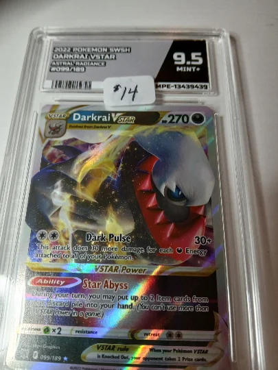 2022 Pokemon Darkrai VSTAR Astral Radiance Trading Card