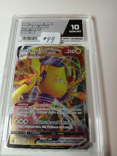 2022 Pokemon SWSH Regieleki VMAX Silver Tempest #058/195 Card