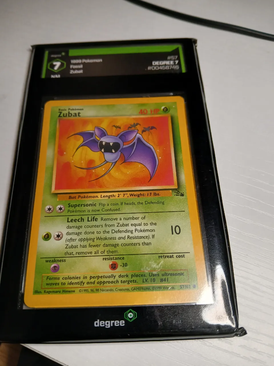 1999 Pokemon Fossil Zubat #57 — image 1