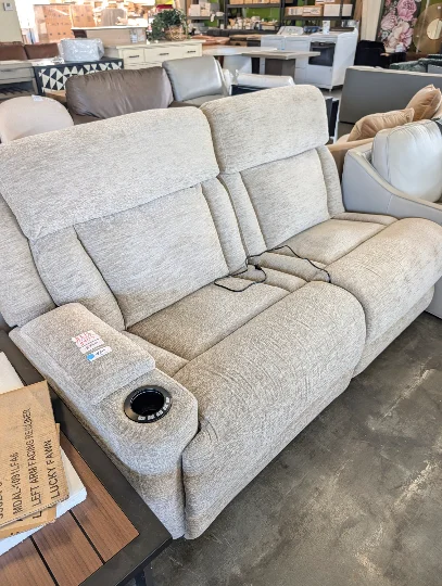 74" Modern 2-Seat Power Reclining Sectional Component with Adjustable Headrest