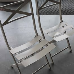 Metal Folding Patio Chairs - X-Back Bistro Style (Set of 2) โ image 1