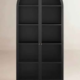 Joss & Main Adrie Curio Wood Cabinet Bookcase in Black โ image 1