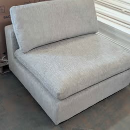 Modern Armless Sectional Sofa Chair, Grey โ image 1